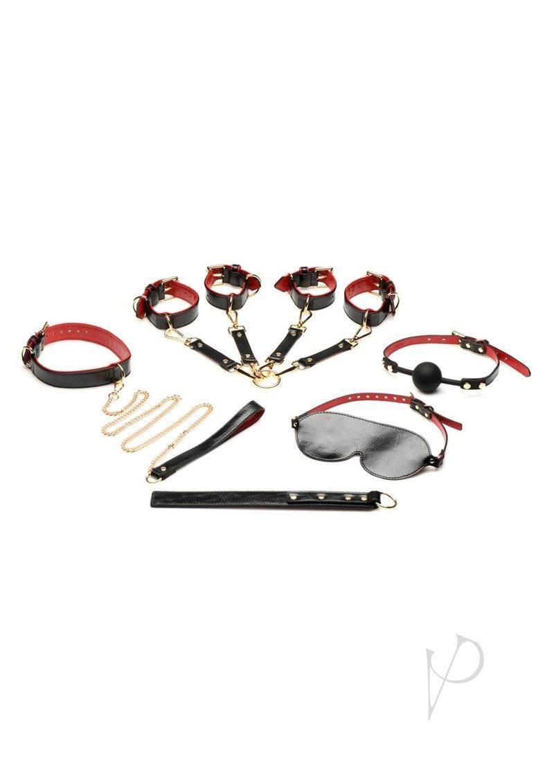 Bedroom Bliss Lover`s Deluxe Bondage Set - Black/Red