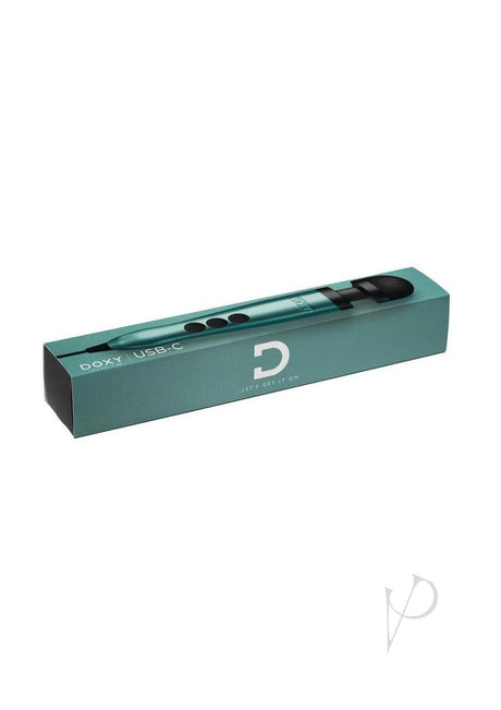 Doxy USB-C Wand Rechargeable Vibrating Body Massager - Turquoise