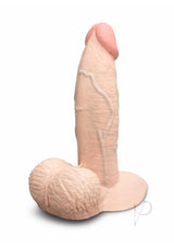 B-Vibe Slipskin Realistic Silicone Girthy Dildo 6in - Vanilla
