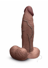B-Vibe Slipskin Realistic Silicone Girthy Dildo 7in - Chocolate