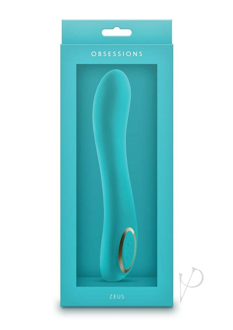 Obsessions Zeus Rechargeable Silicone Vibrator - Aqua
