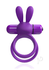 4B Ohare XL Silicone Rabbit Vibrating Cock Ring - Grape