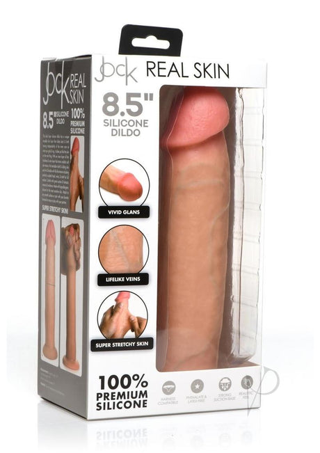 Jock Real Skin Silicone Dildo 8.5in - Vanilla