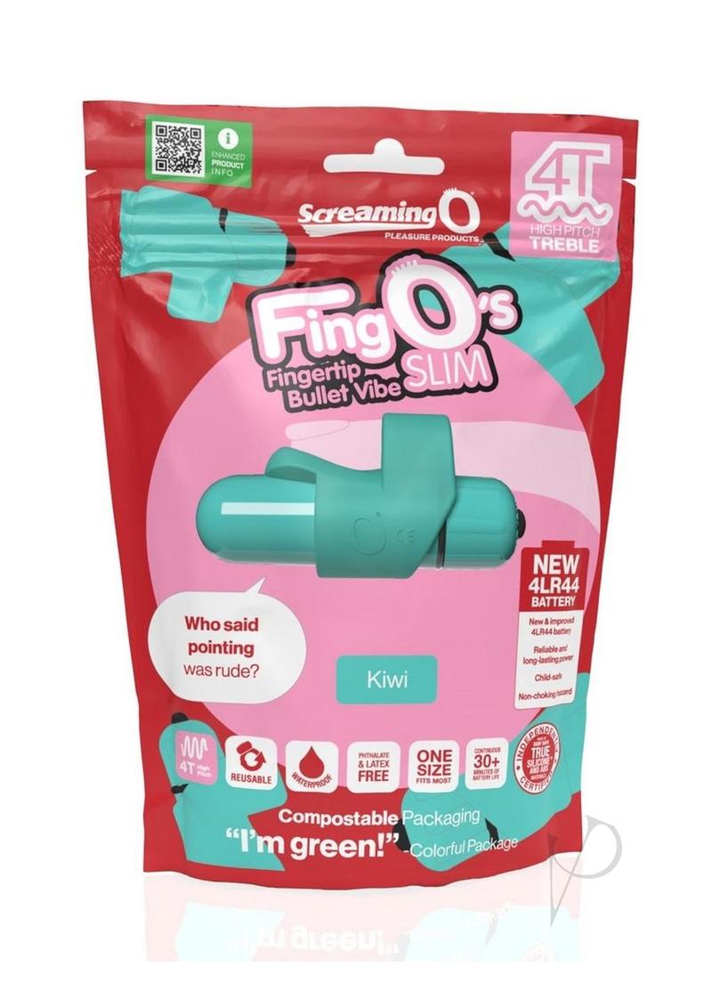 4T FingO Slim Finger Vibrator - Kiwi