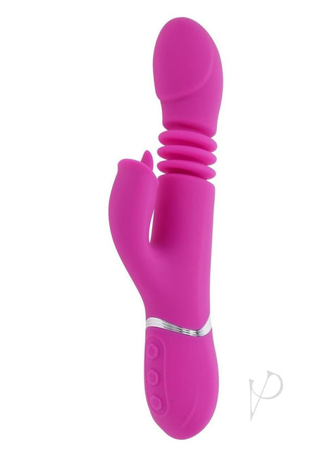 Pink Dragon Rechargeable Silicone Multi Vibrator - Pink