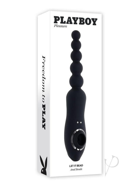 Playboy Let it Bead Rechargeable Silicone Anal Beads - Black