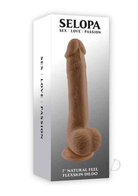 Selopa Natural Feel Flexskin Dildo 7in - Chocolate