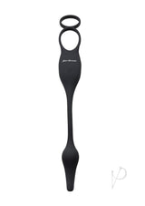 Zero Tolerance Plug and Tug Rechargeable Silicone Cock Ring with Butt Plug - Gray