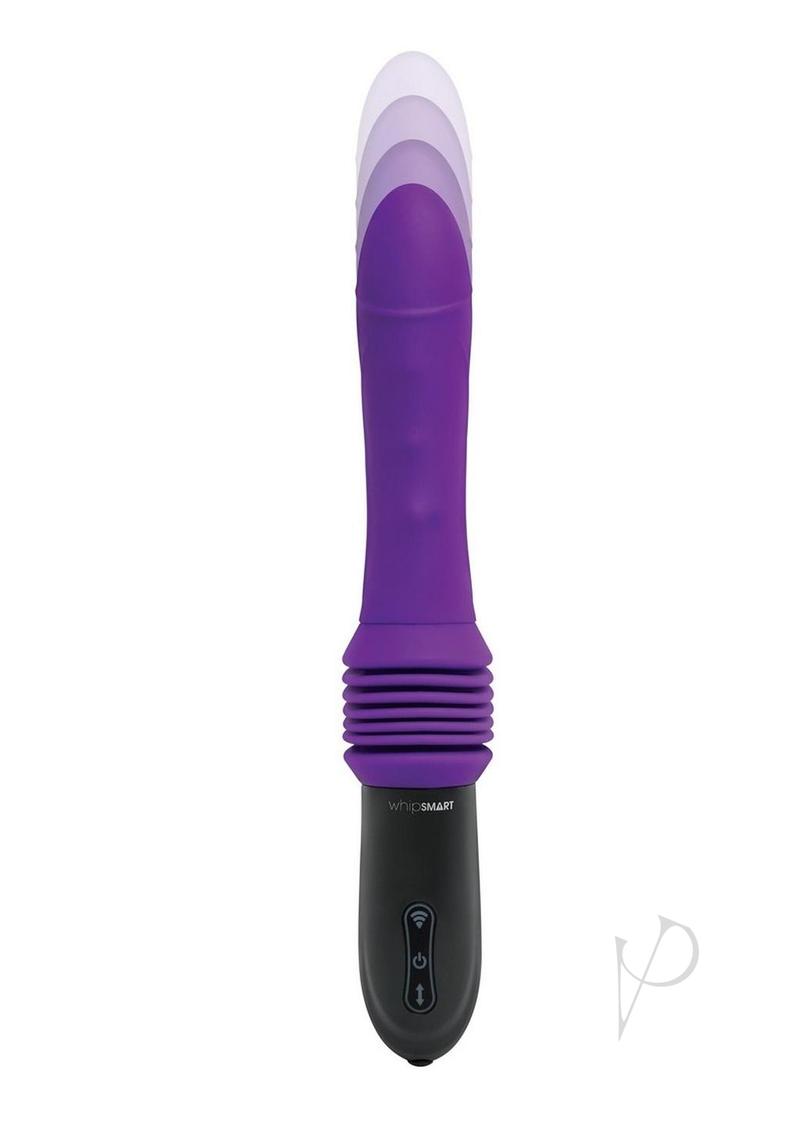 WhipSmart Thrusting Rechargeable Silicone Sex Machine with Remote Control - Purple/Black