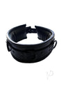 Padded Leather Collar - Black