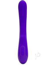 Nu Sensuelle Vivi Rechargeable Silicone Double Tapping Vibrator with Clitoral Stimulation - Deep Purple