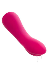 Gem Vibe Collection Curve Rechargeable Silicone G-Spot Vibrator - Pink