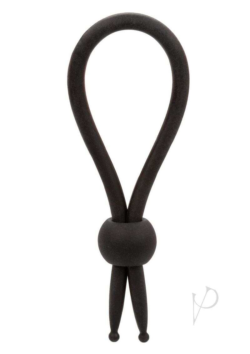 Alpha Liquid Silicone Lasso Cock Tie - Black