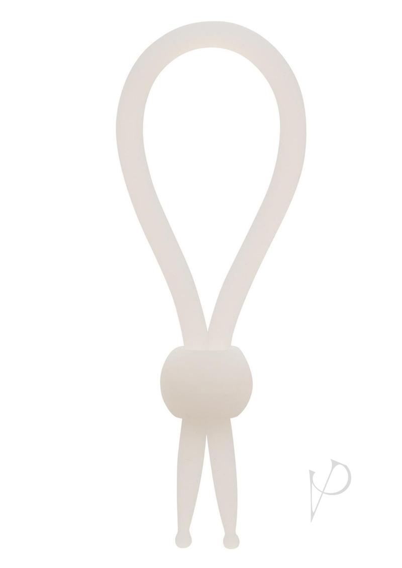 Alpha Liquid Silicone Lasso Cock Tie - Natural White