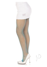 Leg Avenue Spandex Industrial Net Tights - OS - Neon Blue