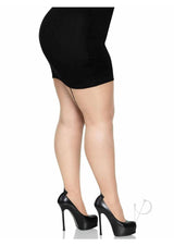 Leg Avenue Cuban Foot Pantyhose - 1X/2X - Nude/Black