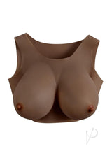Gender X Breast Plate Silicone E Cup - Chocolate