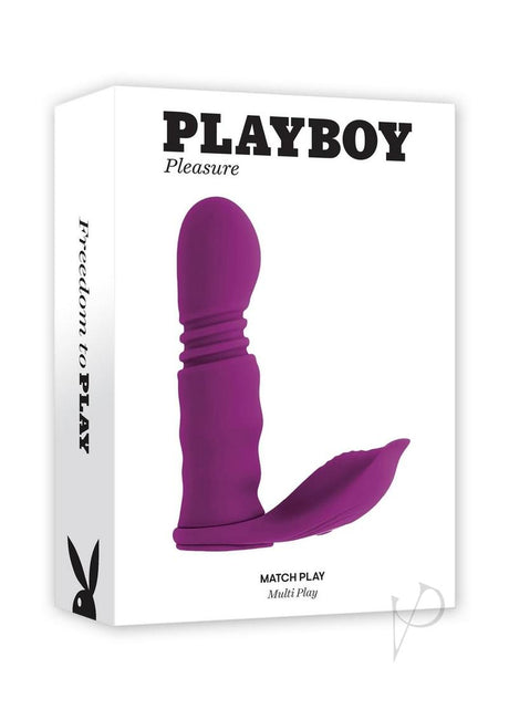 Playboy Match Play Rechargeable Silicone Dual Vibrator - Purple