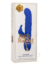 Jack Rabbit Signature Rechargeable Silicone Wave Motion Rabbit Vibrator - Blue