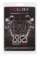 Nipple Play Silver Beaded Chain Nipple Clamps - Silver