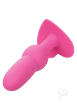 First Time Vibrating Beaded Silicone Rechargeable Probe - Pink