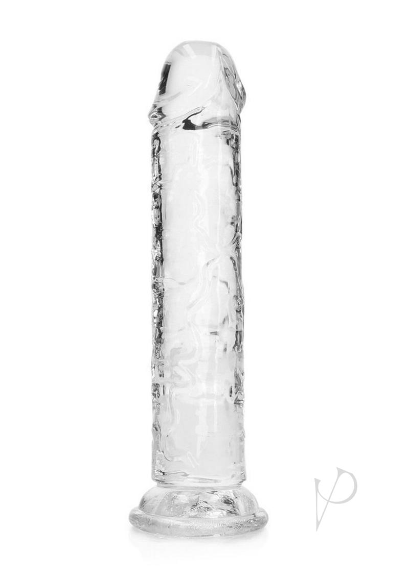 RealRock Skin Realistic Straight Dildo 7in - Clear