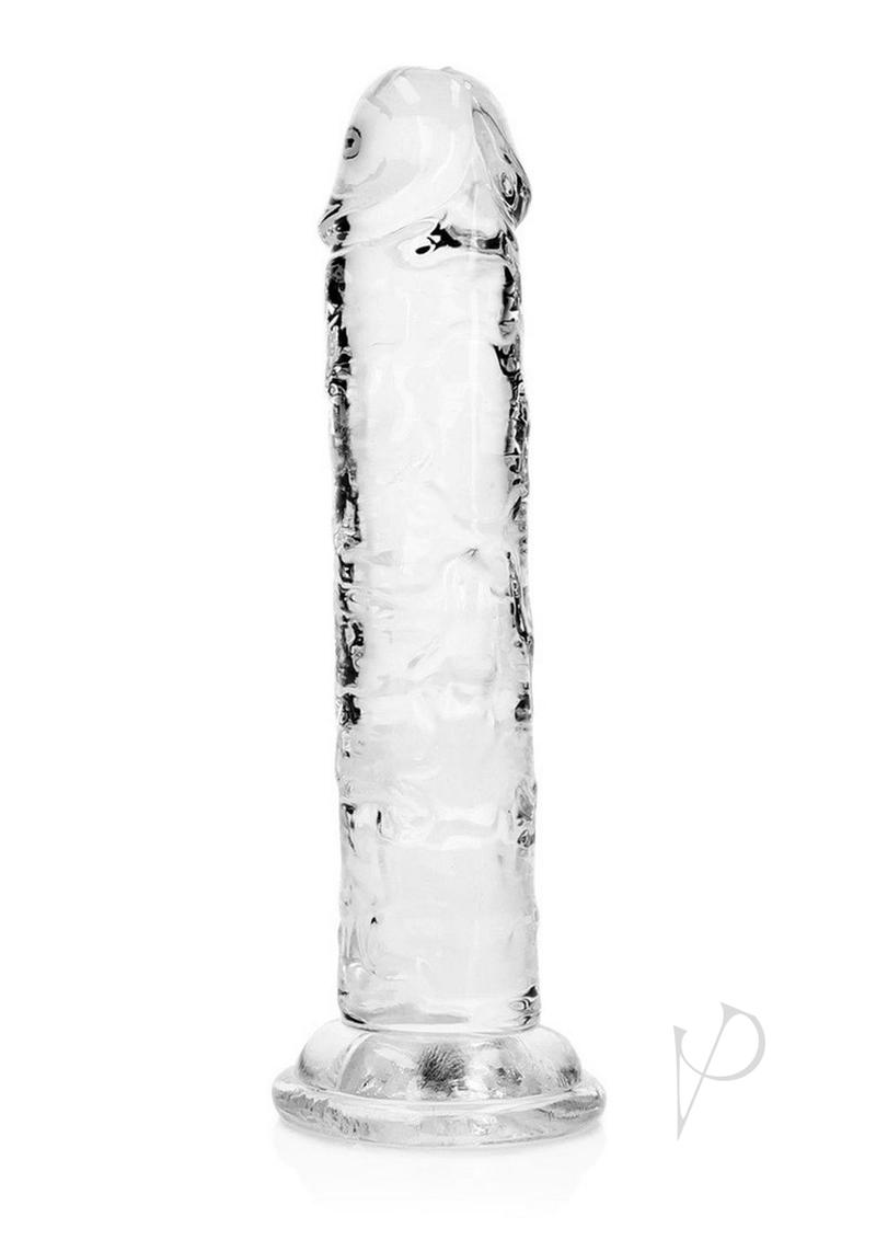 RealRock Skin Realistic Straight Dildo 6in - Clear
