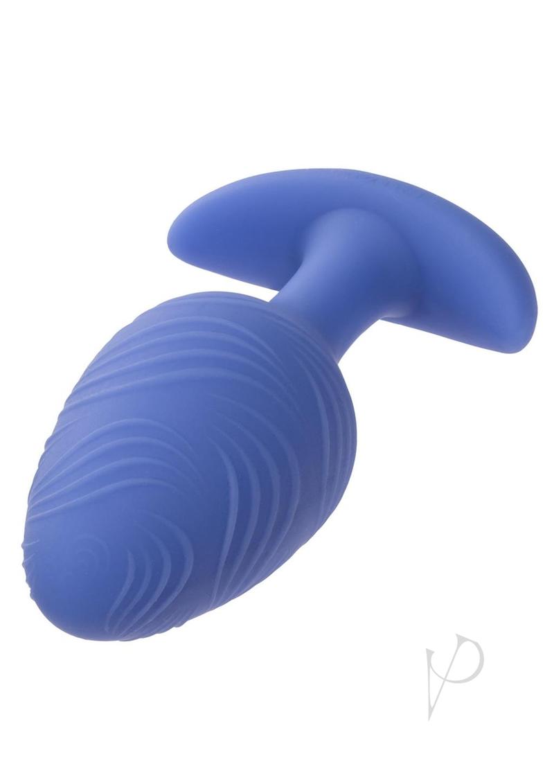 Cheeky Rechargeable Silicone Glow in The Dark Butt Plug - Large - Blue