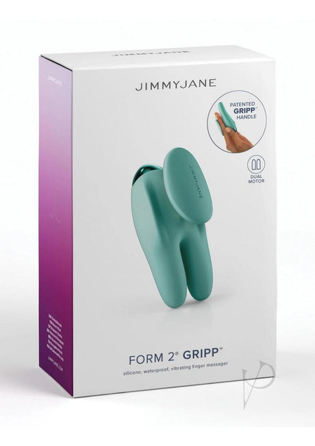 JimmyJane Form 2 Gripp Rechargeable Silicone Stimulating Vibrator - Teal