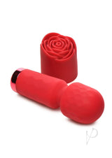 Bloomgasm Pleasure Rose-Petite Mini Silicone Rechargeable Rose Wand - Red