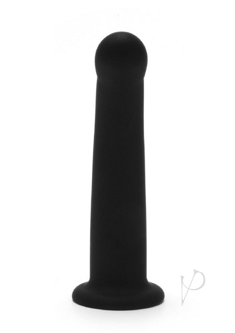 ME YOU US Black Curved Silicone Dildo 6in - Black