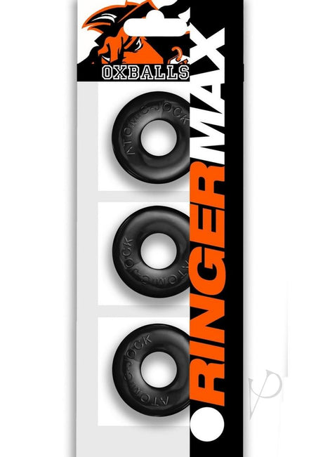 Ringer Max Cock Ring (3 Pack) - Black