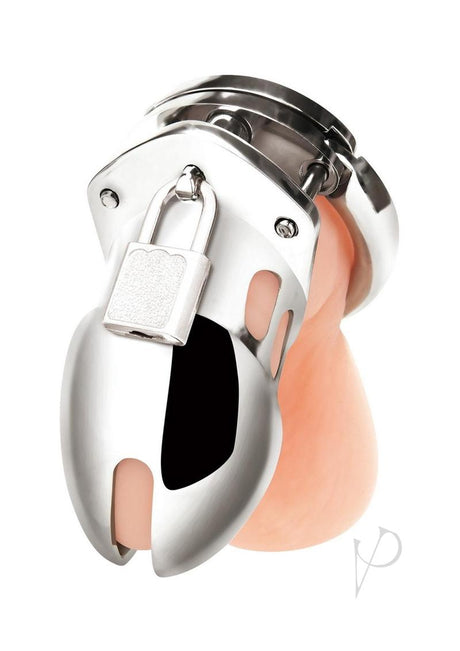 Blue Line Cock Humiliation Chastity Cage - Small 2.75in - Stainless Steel