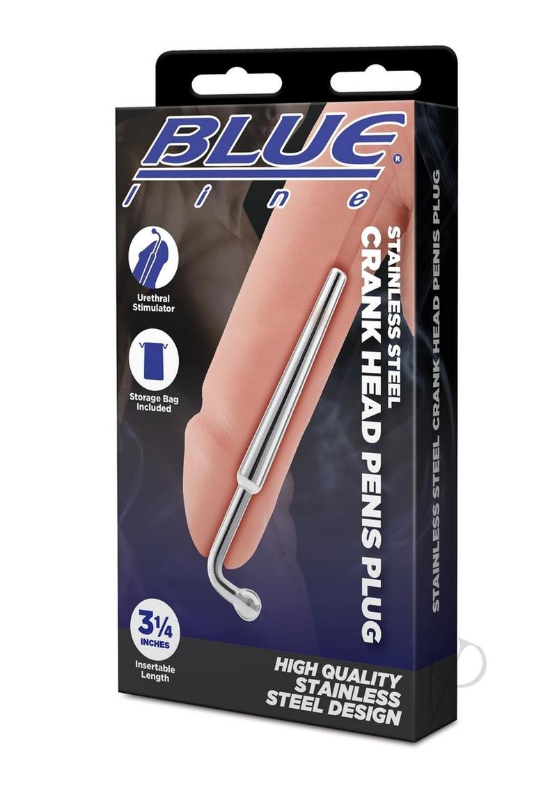 Blue Line Crank Head Penis Plug -Stainless Steel