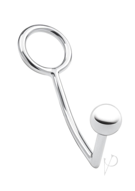 Blue Line Anal Hook and Cock Ring 45mm - Stainless Steel