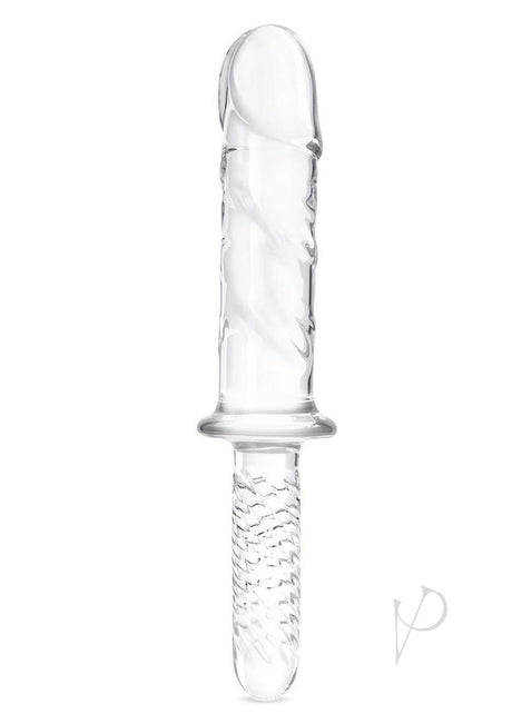 Glas Girthy Glass Cock Double Ended with Handle 11in - Clear