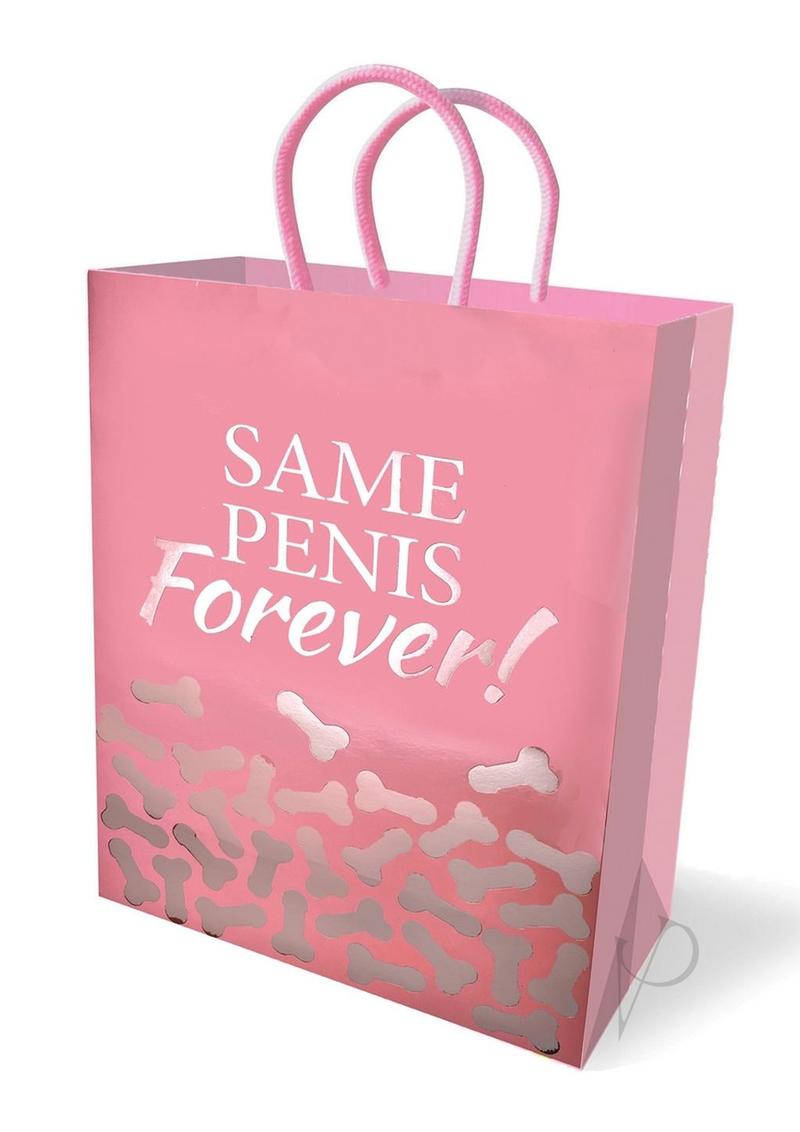 Same Penis Forever Gift Bag - Pink/Silver