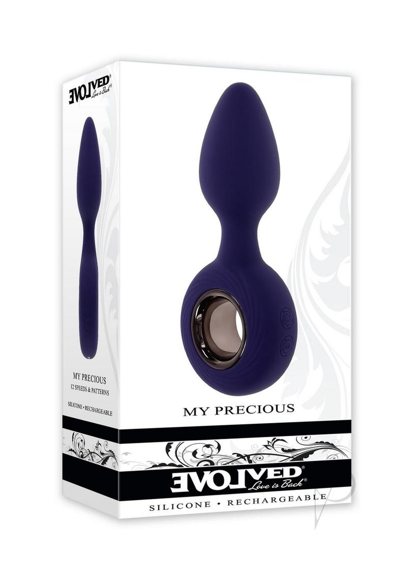 My Precious Rechargeable Silicone Anal Plug - Purple