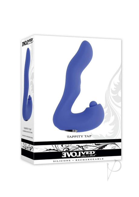 Tappity Tap Rechargeable Silicone Vibrator - Blue