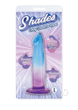 Shades G-Spot Dildo with Suction Cup 6.25in - Blue/Purple