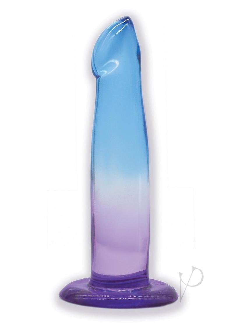 Shades G-Spot Dildo with Suction Cup 6.25in - Blue/Purple