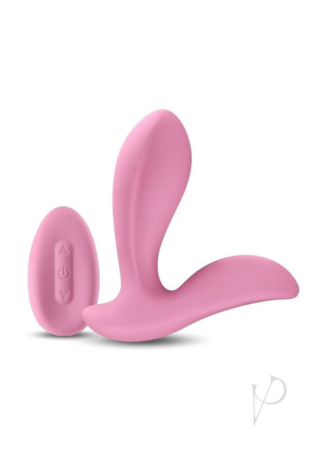 Secrets Rain Rechargeable Silicone Vibrator with Remote - Pink