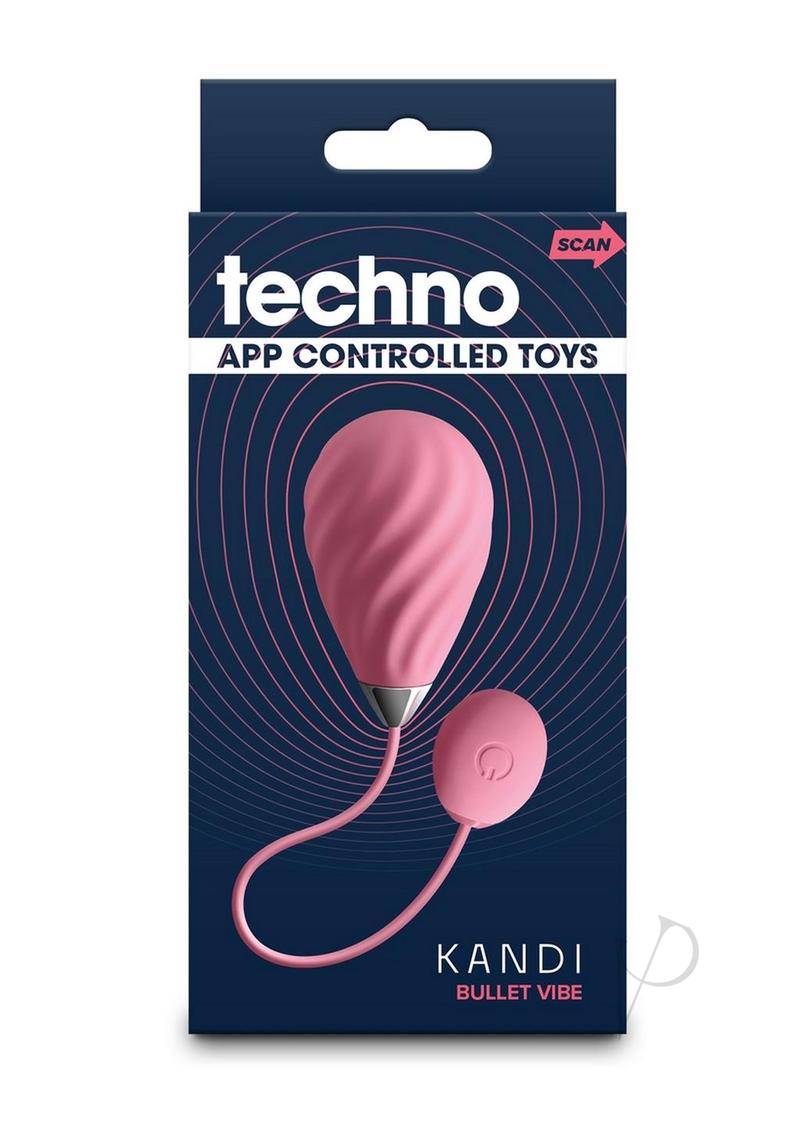 Techno Kandi Rechargeable Silicone App Compatible Egg - Pink