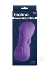 Techno Trap Rechargeable Silicone App Compatible Dual Motor Hands-Free Grinding Pad - Purple