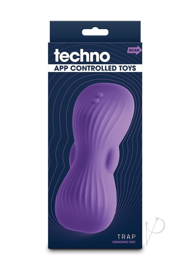 Techno Trap Rechargeable Silicone App Compatible Dual Motor Hands-Free Grinding Pad - Purple