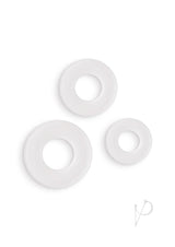 Firefly Bubble Ring Glow in The Dark Cock Ring Set (3 pieces) - White