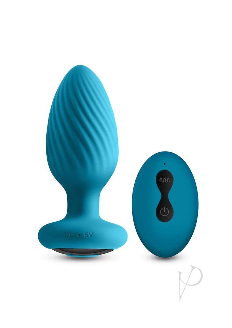 Inya Alpine 2.0 Rechargeable Silicone Anal Plug with  Remote Control - Teal