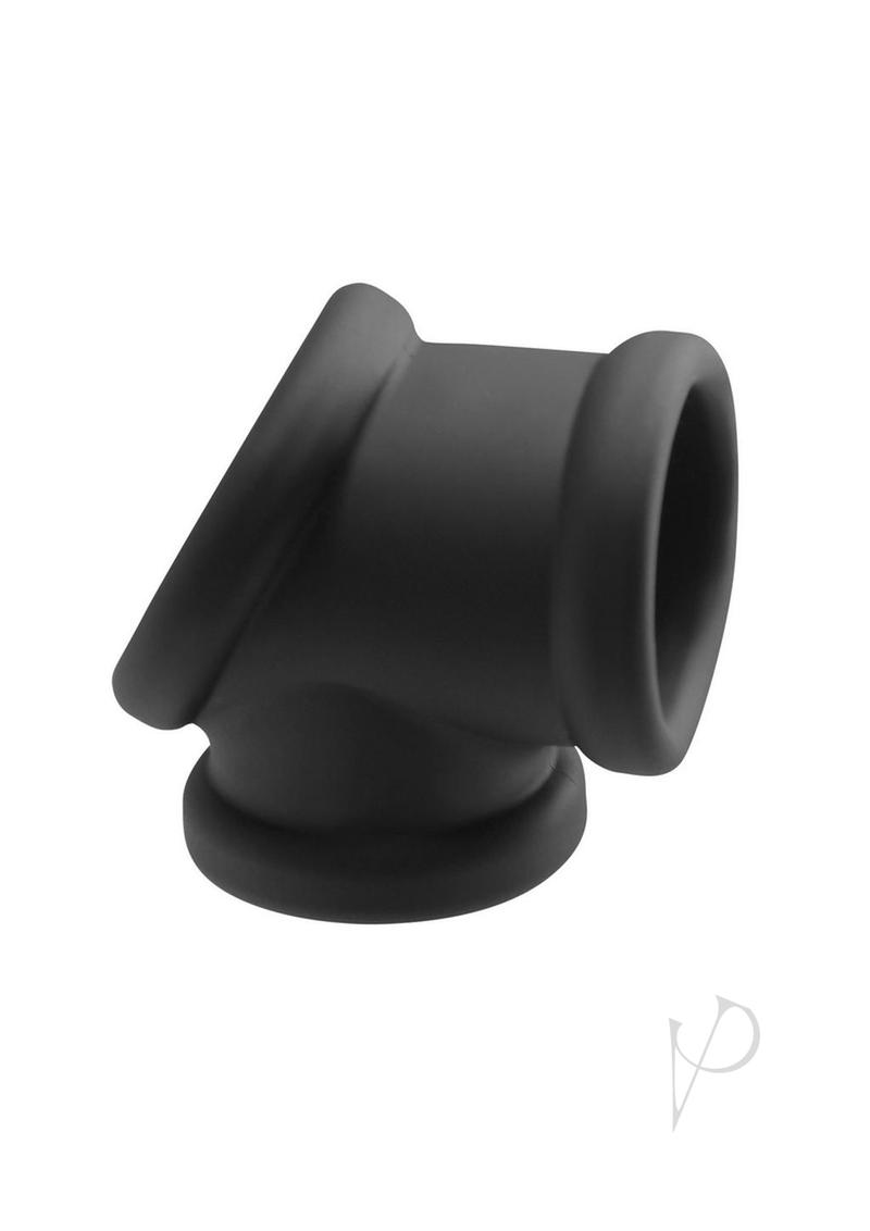 Renegade Piper Silicone Ball Strecher Cock Ring - Black