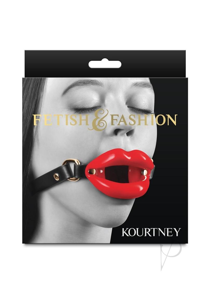 Fetish and Fashion Kourtney Silicone Ball Gag - Red/Black