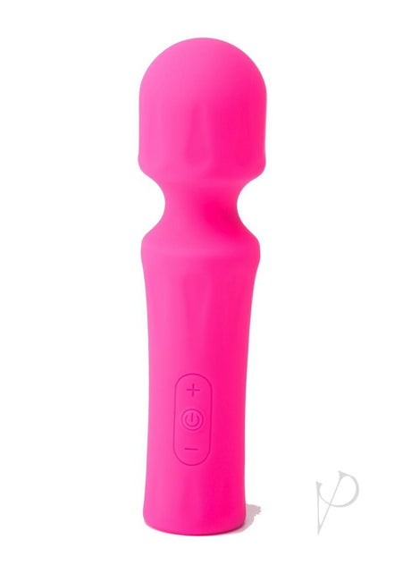 Pink Pussycat Vibrating Rechargeable Mini Wand Massager - Pink